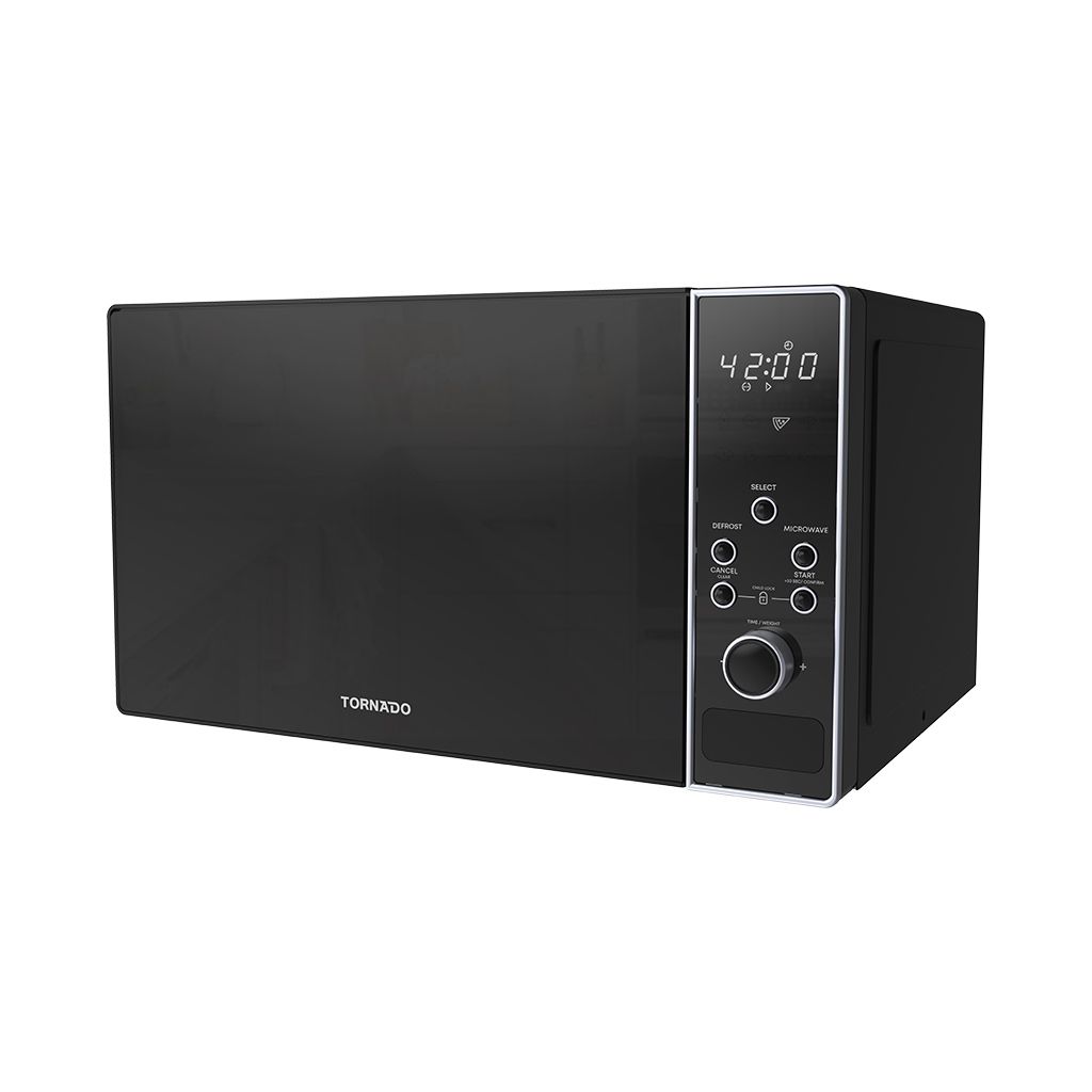 tornado-microwave-solo-25-liter-900-watt-8-menus-black-tmds-25el-bks ميكروويف تورنيدو سولو 25 لتر 900 وات 8 قوائم أسود TMDS-25EL-BKS - الصورة 1